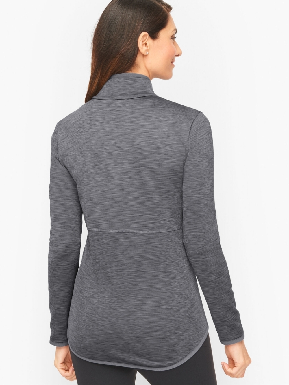 Talbots Brushed Scuba High-Low Jacket Large - Picture 2 of 8